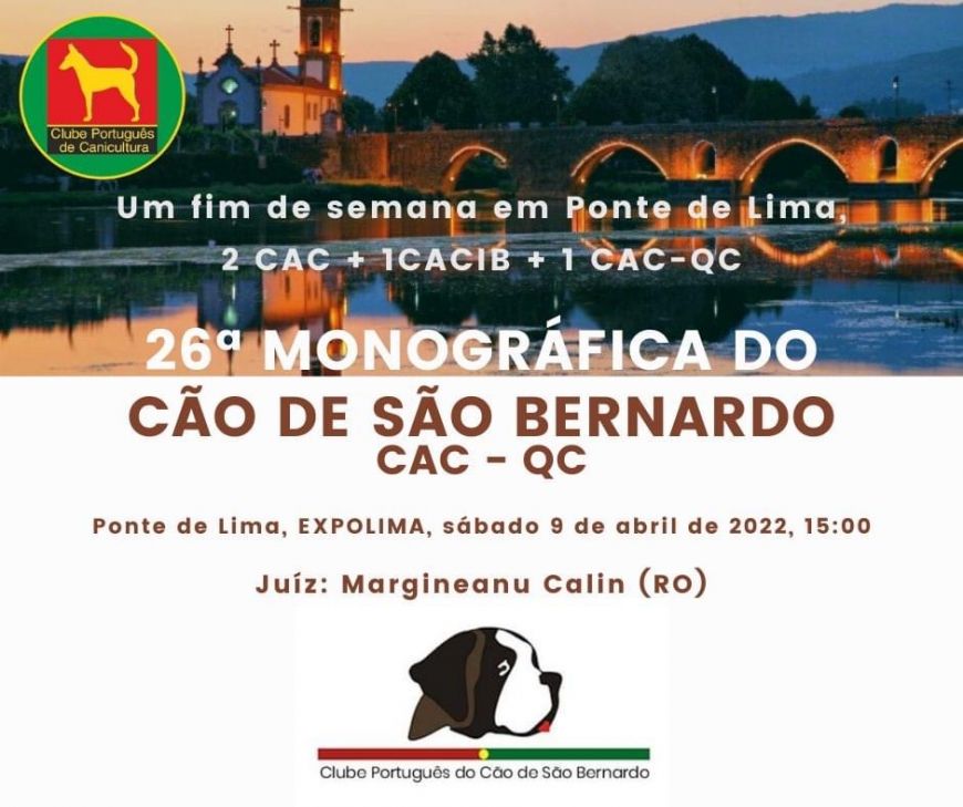 26ª MONOGRAFICA DO CAO DE SAO BERNARDO CAC-QC - san bernardo